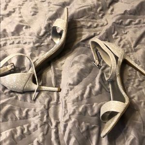 Silver high heels